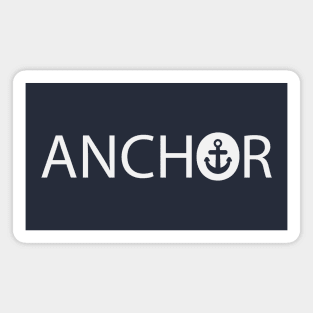 Anchor being an anchor typography design Magnet